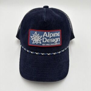 Alpine Design Men's Cord Cap Trucker Hat  Vintage Blue NWT